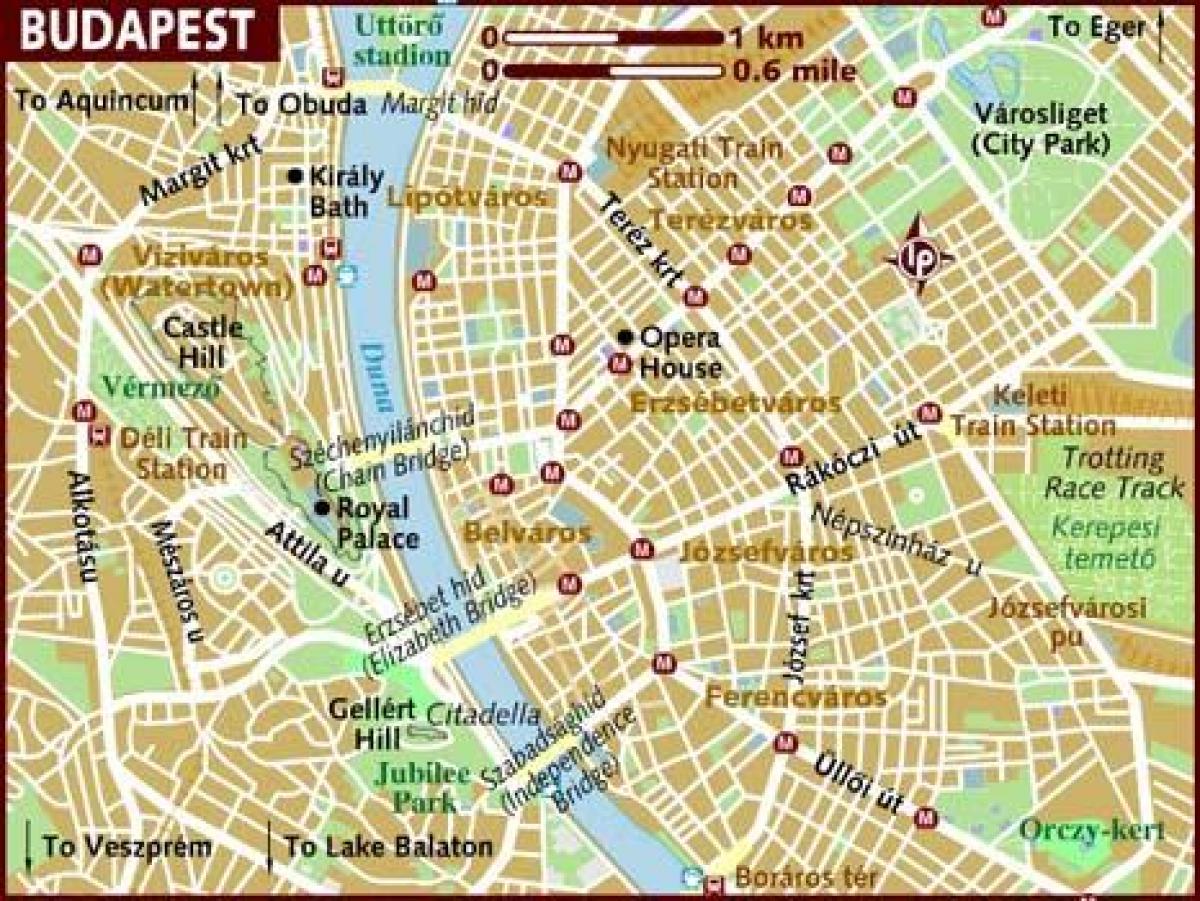 stad kaart van hongarye, budapest