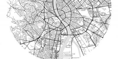 Kaart van budapest straat kuns