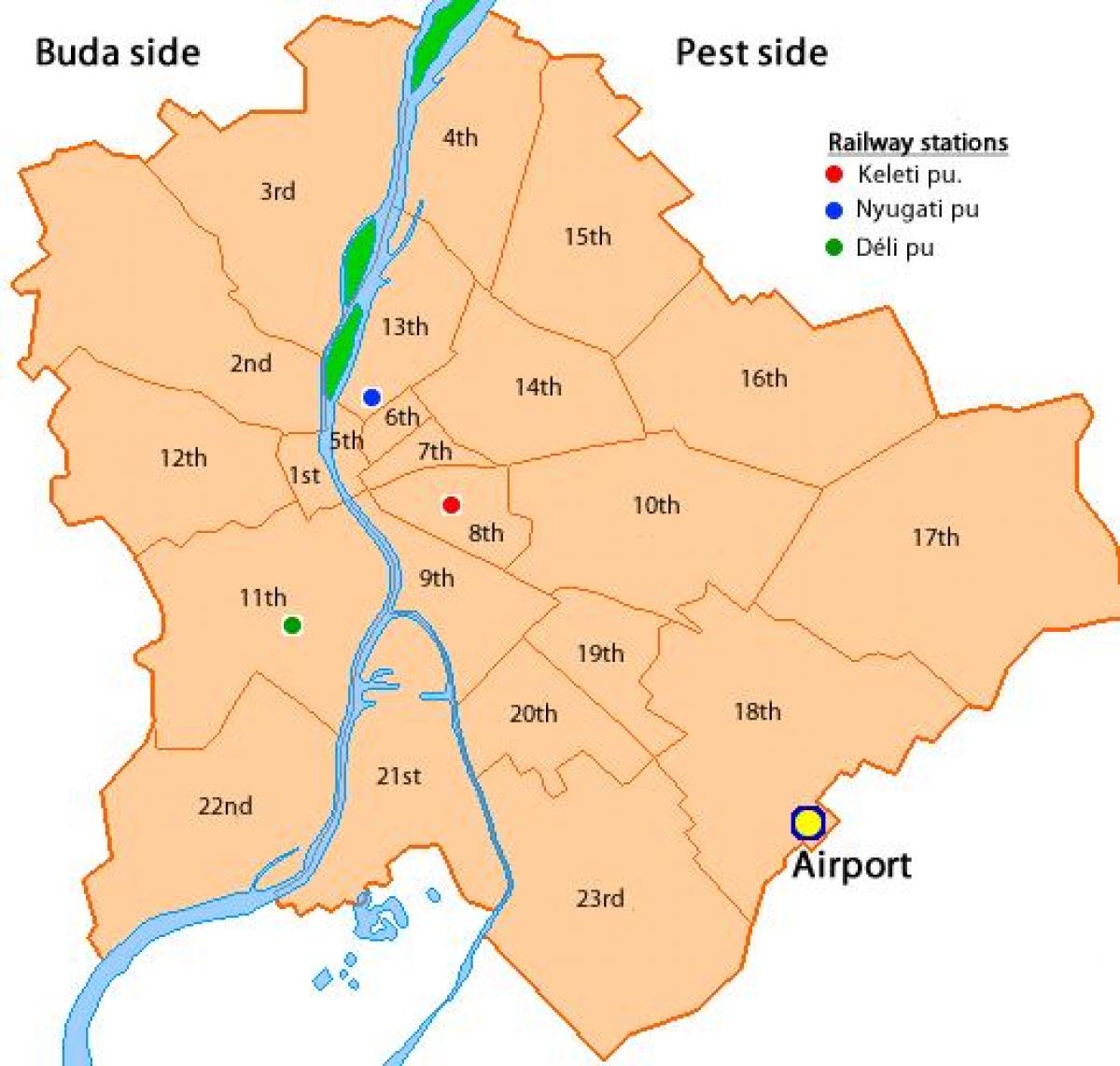 budapest 8ste distrik kaart