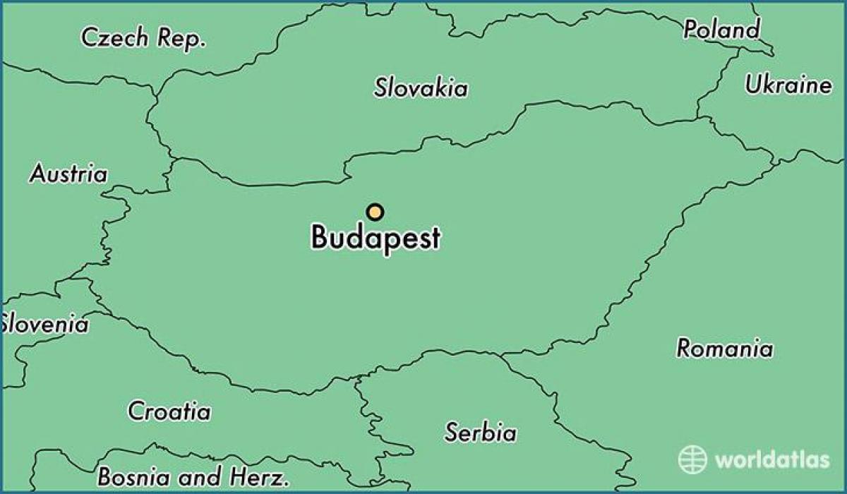 kaart van budapest en omliggende lande