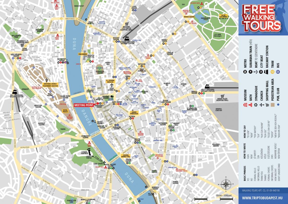 loop toer van budapest kaart