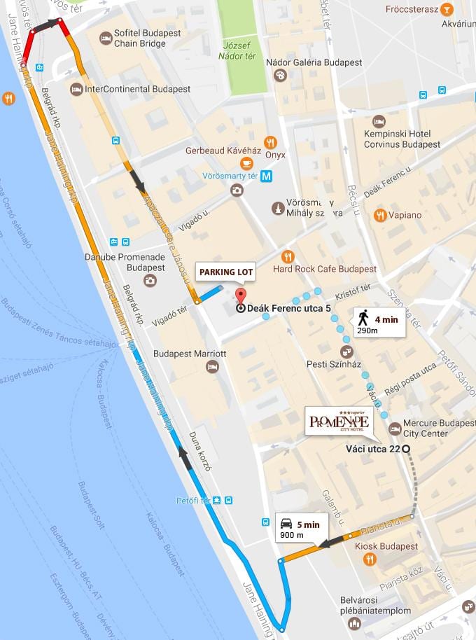 kaart van budapest parkering