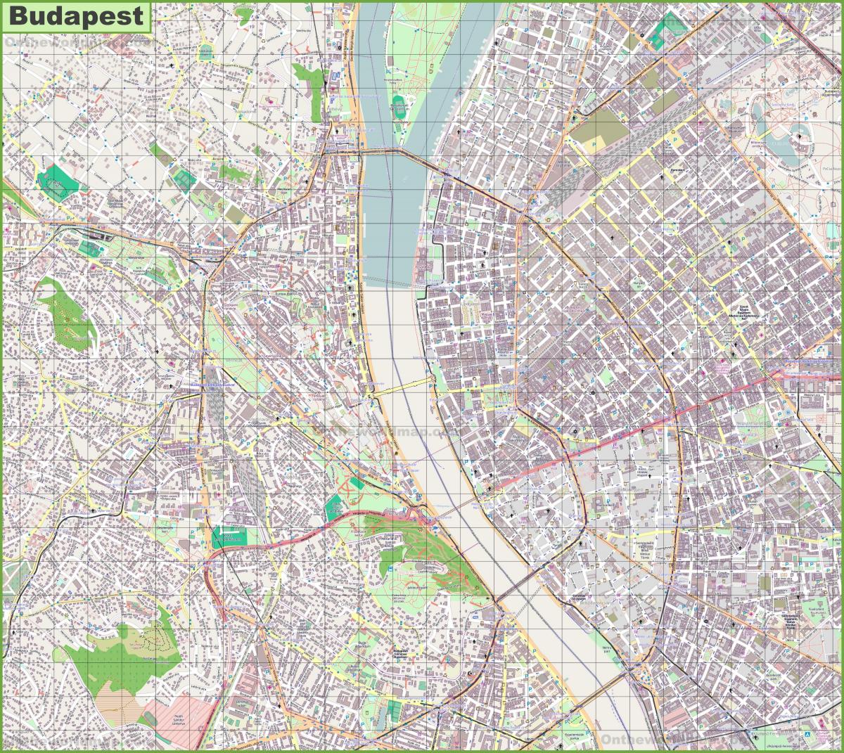 straat kaart van hongarye, budapest