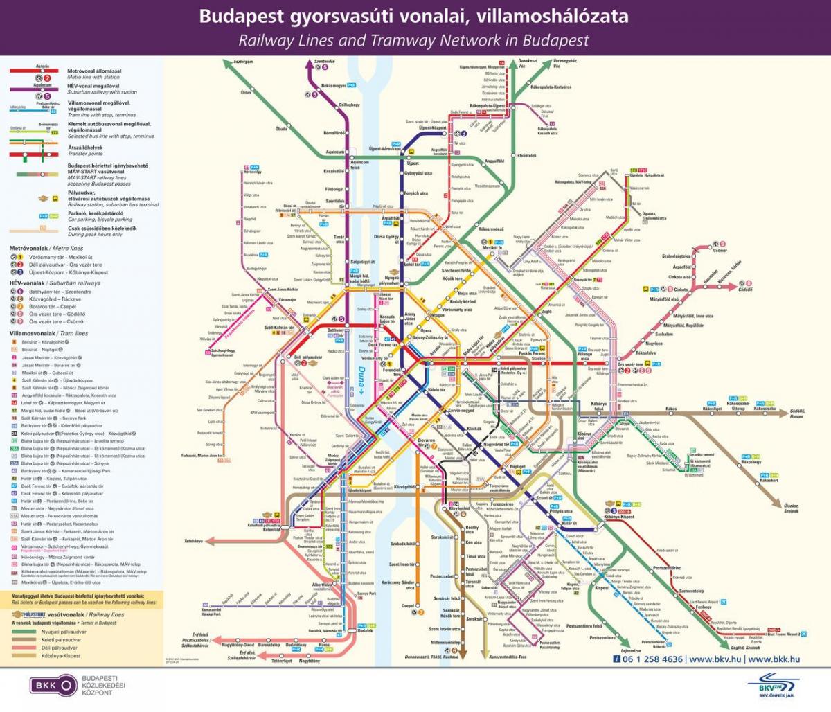 budapest openbare vervoer kaart