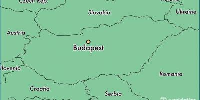 Kaart van budapest en omliggende lande