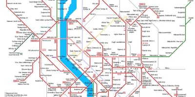 Budapest ondergrondse kaart