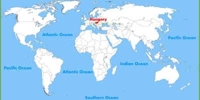 Wêreld kaart hongarye, budapest